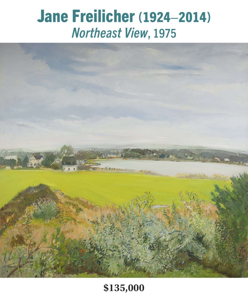 Jane Freilicher (1924–2014), Northeast View, 1975, oil on canvas, American modernist landscape painting